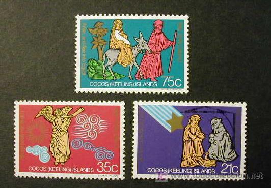 Sellos: ISLAS COCOS 1982 NAVIDAD 3 SELLOS - Foto 1