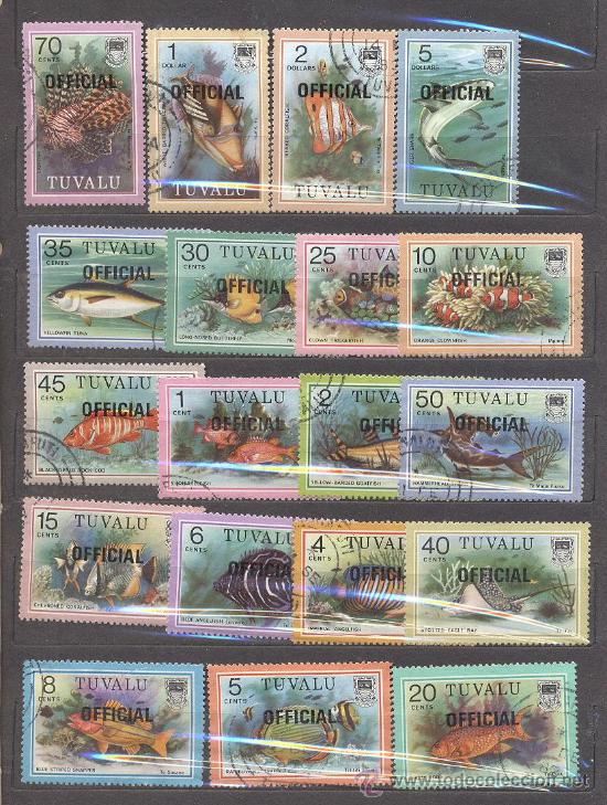 Sellos: TUVALU, ISLAS- SERIE PECES - Foto 1