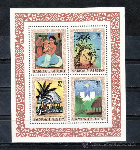 Sellos: samoa hb 24 sin charnela, navidad, - Foto 1