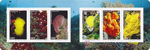 Sellos: French Polynesia 2015 - Carnet &Eacute;ponge de mer mnh - Foto 1