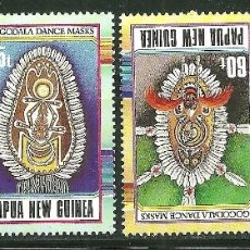 Sellos: PAPUA Y NUEVA GUINEA 1990 IVERT 611/14 *** MASCARAS DE DANZA GOGODALA - FOLKLORE