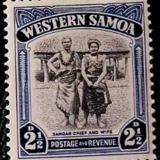 Selos: SAMOA. 143 JEFE SAMOYANO Y ESPOSA. 1949. SELLOS NUEVOS CON CHARNELA Y NUMERACIÓN YVERT.. Lote 204785980