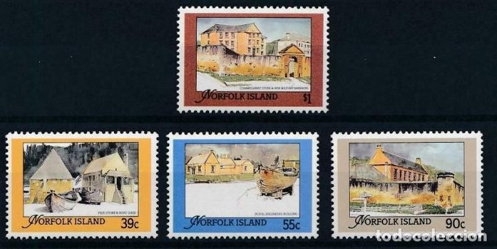 Sellos: Norfolk 1988 Ivert 443/6 *** Edificios Hist&oacute;ricos de la Isla - Foto 1