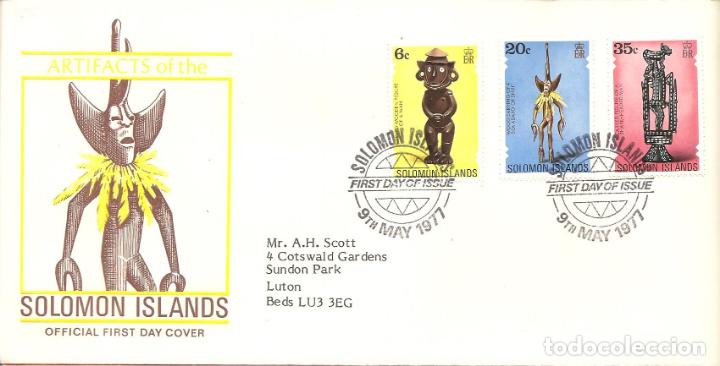 Sellos: SPD -FDC SOLOMON ISLAS, ARTEFACTOS, 1977 - Foto 1