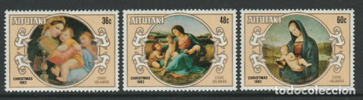 Sellos: Aitutaki 1983 Ivert 377/9 *** Navidad - 500º Aniversario del Nacimiento de Raphael - Pintura - Foto 1 - 285218683