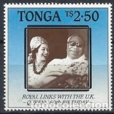 Sellos: TONGA 1986 - 60º ANIVERSARIO DE LA REINA ISABEL II - MNH**. Lote 300828548