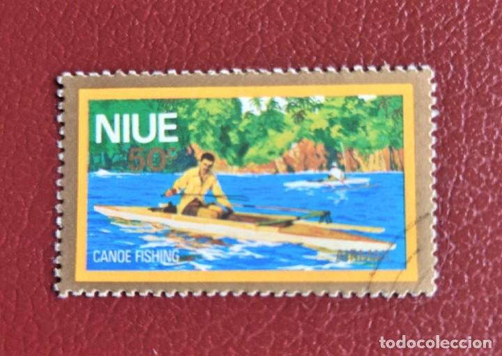 sello niue 1976 canoa pesca Comprar todocoleccion - 333676748