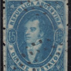 Sellos: ARGENTINA 13 1864/67 EFIGIE DE BERNADINO RIVADAVIA USADO