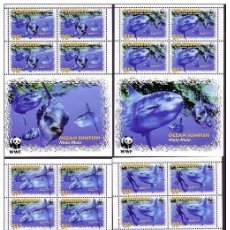 Sellos: PENRHYN 2003 4 SHEETS MNH WWF FAUNA MARINA FISHES PECES POISSONS PESCI FISCHEN PEIXES MARINE LIFE. Lote 363766095