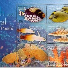 Sellos: MICRONESIA 2004 SHEET MNH FAUNA MARINA CORALS CORALES CORAUX CORAIS KORALLEN PECES FISHES POISSONS. Lote 363826655