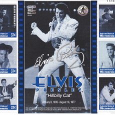 Sellos: MICRONESIA 2002 SHEET MNH ELVIS PRESLEY SINGERS MUSIC CANTANTES MUSICA. Lote 366002696
