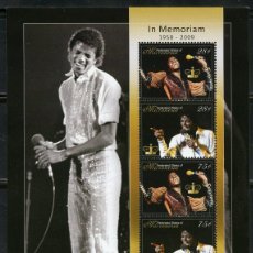 Sellos: MICRONESIA 2009 SHEET MNH MICHAEL JACKSON SINGERS MUSIC CANTANTES MUSICA. Lote 403178174