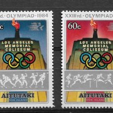 Sellos: AITUTAKI 1984, SERIE IVERT 400/03 - JUEGOS OLÍMPICOS LOS ANGELES 84. MNH.