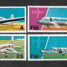 Sellos: SE)1976 FIJI, 25TH ANNIVERSARY OF AIR SERVICE IN FIJI, AIRPORT, MINT AIRCRAFT SERIES
