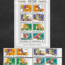 Sellos: SE)1982 COOK ISLANDS, SPAIN 82' WORLD CUP CHAMPIONSHIP, SS AND 4 PAIRS OF STAMPS, MNH