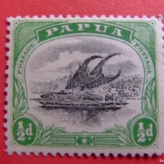 Sellos: 52 PAPUA NEW GUINEA PAPOUSIE 1908 / LAKATOI EN EL RIO MAMBARA YVERT 33 MH