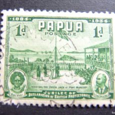 Sellos: 52 PAPUA NEW GUINEA PAPOUSIE 1934 / CINCUENTENARIO DEL PROTECTORADO BRITANICO / YVERT 97 FU