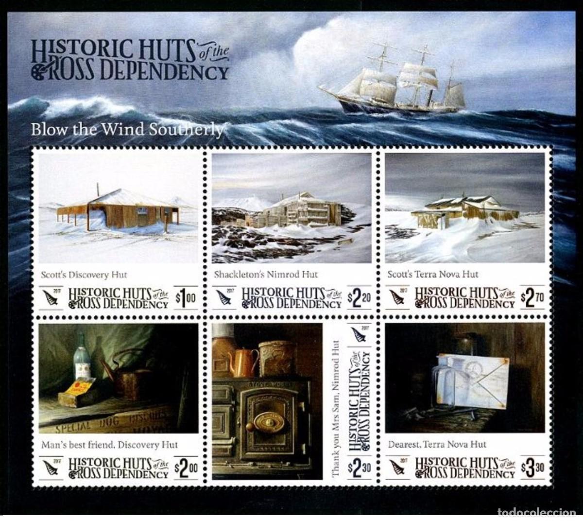 Sellos: Ross Dependency 2017 - Historic huts miniature sheet mnh** - Foto 1