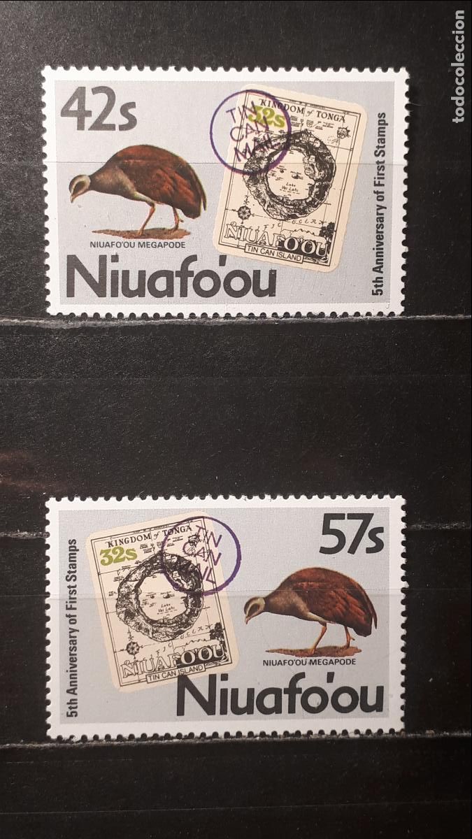 Sellos: ISLA DE TONGA . **. A&Ntilde;O 1988. Yvert 98, 99. - Foto 1