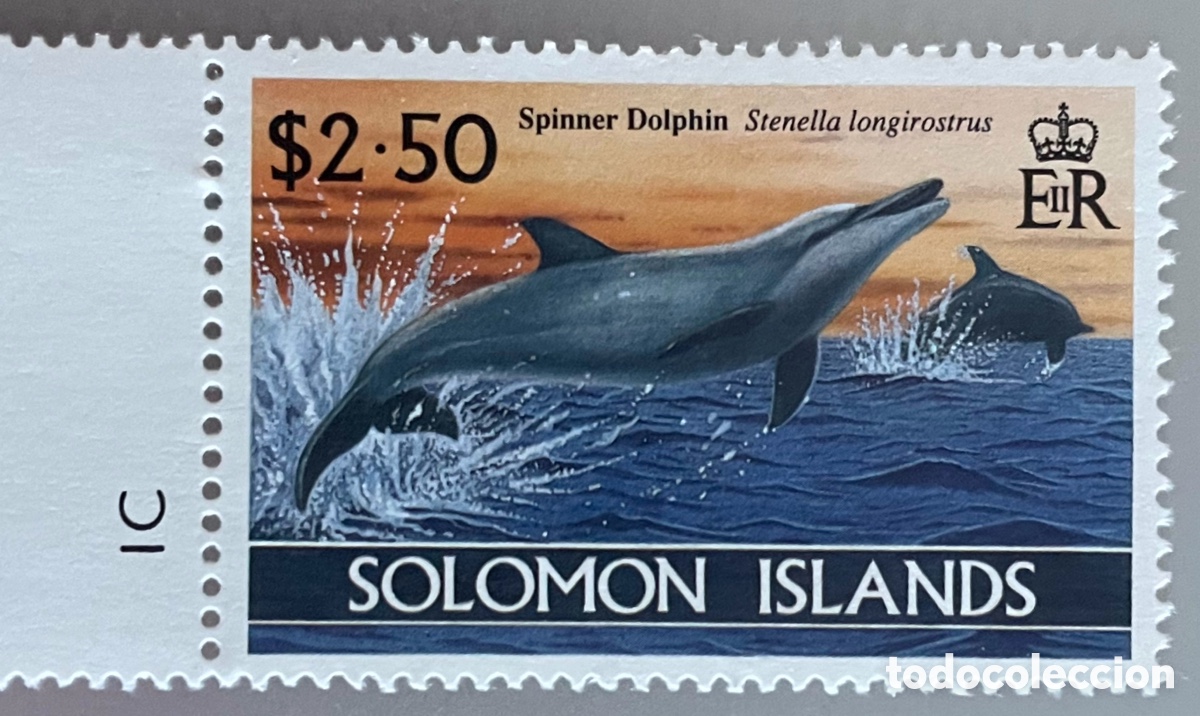 Sellos: Islas Salom&oacute;n. Solomon. Delfines. 1994 - Foto 1