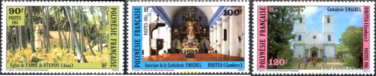 Sellos: 257202 MNH POLINESIA FRANCESA 1985 EDIFICIOS RELIGIOSOS - Foto 1