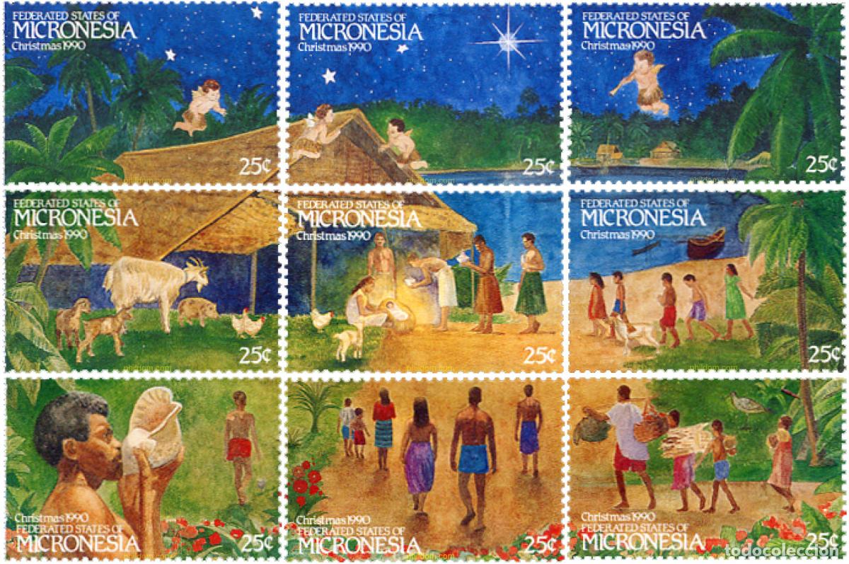 Sellos: 259213 MNH MICRONESIA 1990 NAVIDAD - Foto 1