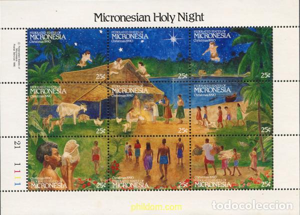Sellos: 259214 MNH MICRONESIA 1990 NAVIDAD - Foto 1