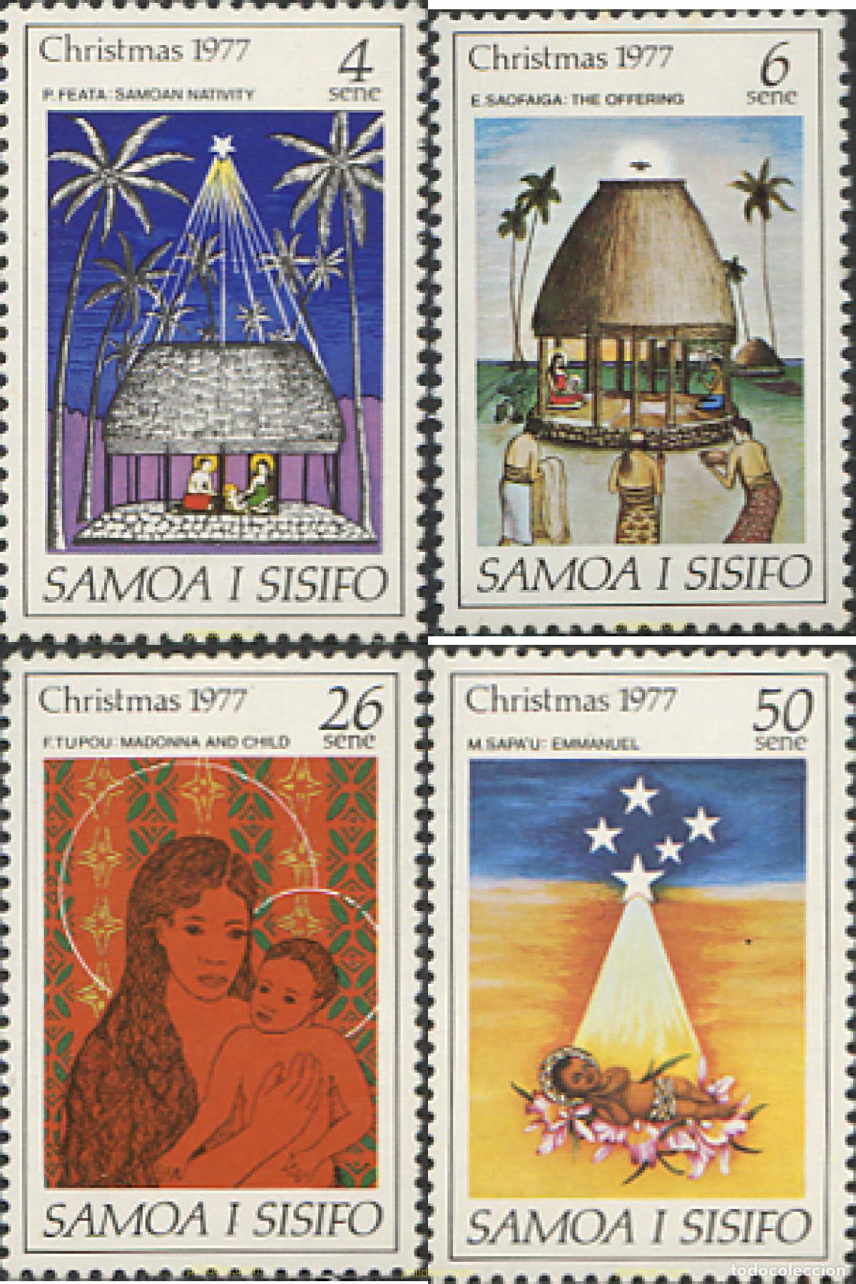Sellos: 168810 MNH SAMOA 1977 NAVIDAD - Foto 1