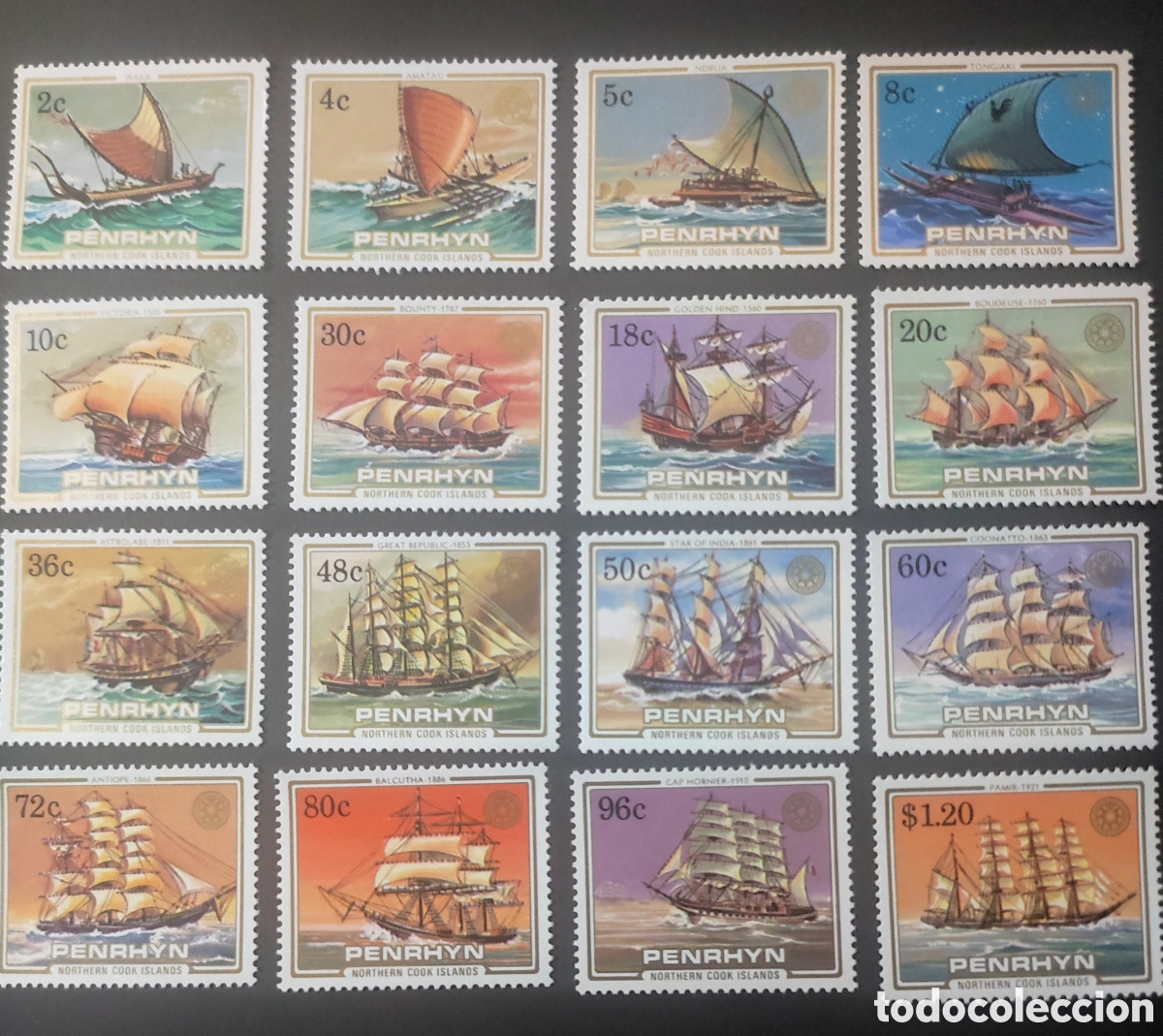 Sellos: Islas Cook. 1984. Barcos - Foto 1
