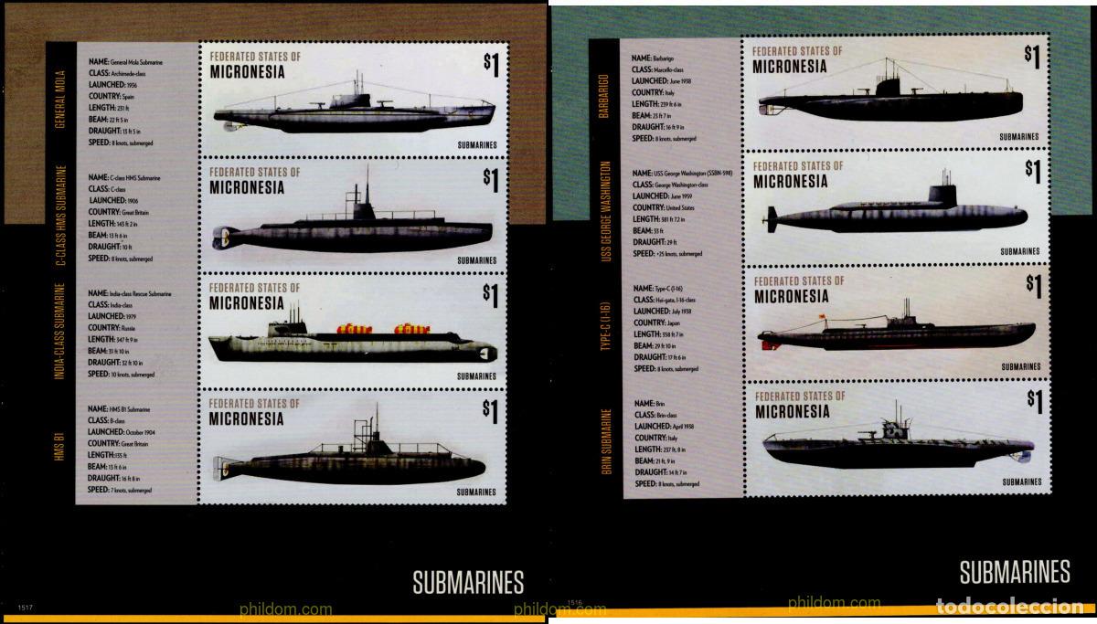 Sellos: 773776 MNH MICRONESIA 2015 SUBMARINOS - Foto 1