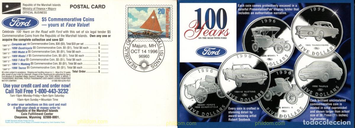 Sellos: 719187 MNH MARSHALL Islas 1996 FORD - Foto 1