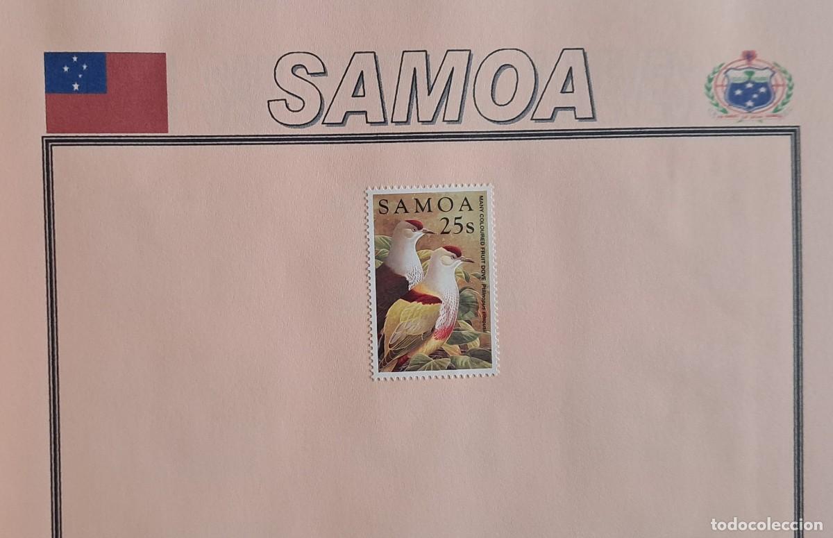 Sellos: sello de Samoa, aves. - Foto 1