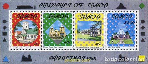 Sellos: 169779 MNH SAMOA 1988 NAVIDAD - Foto 1