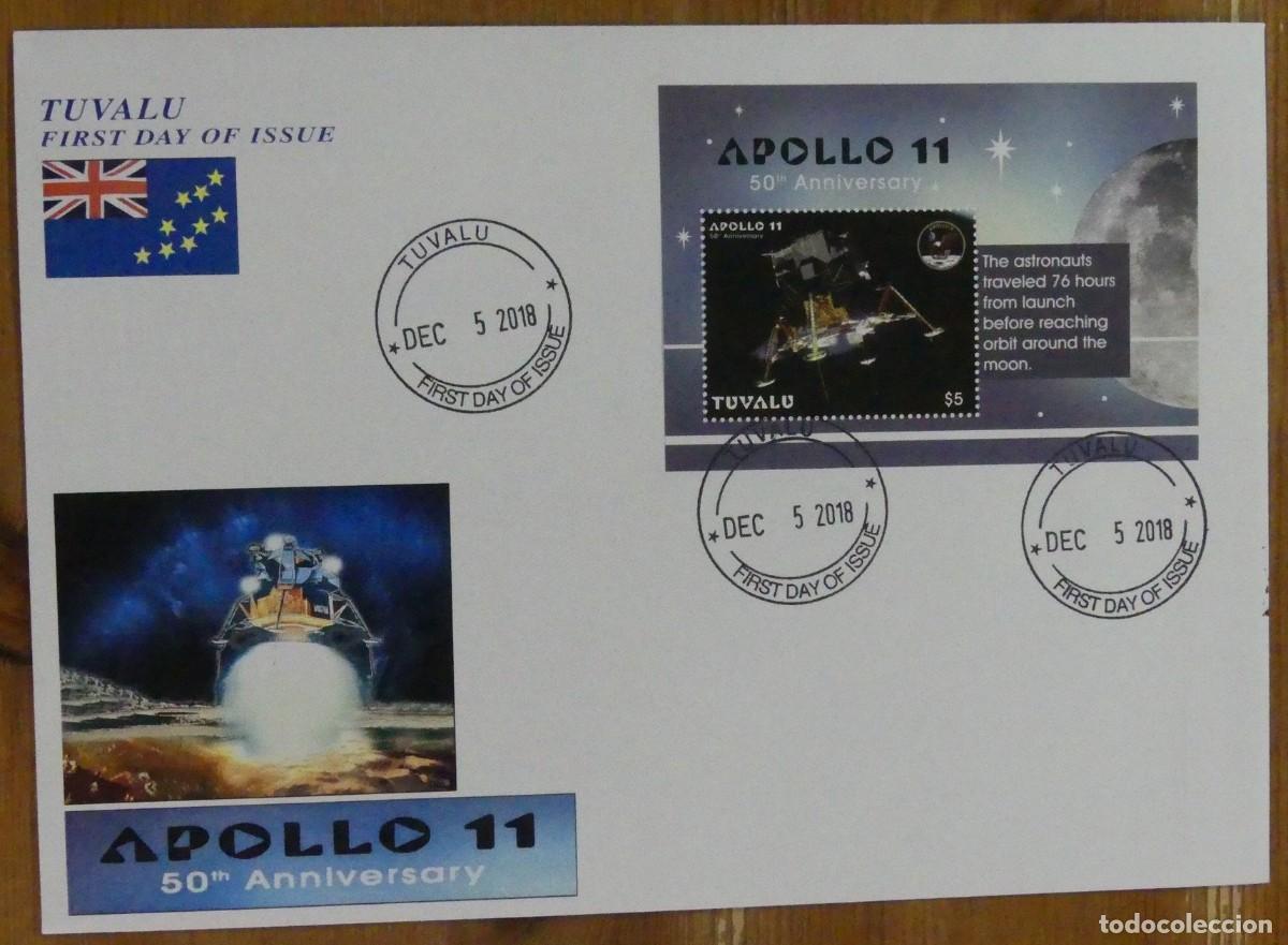 Sellos: TUVALU 2018 SPD FDC APOLLO 11 ESPACIO SPACE ESPACE - Foto 1