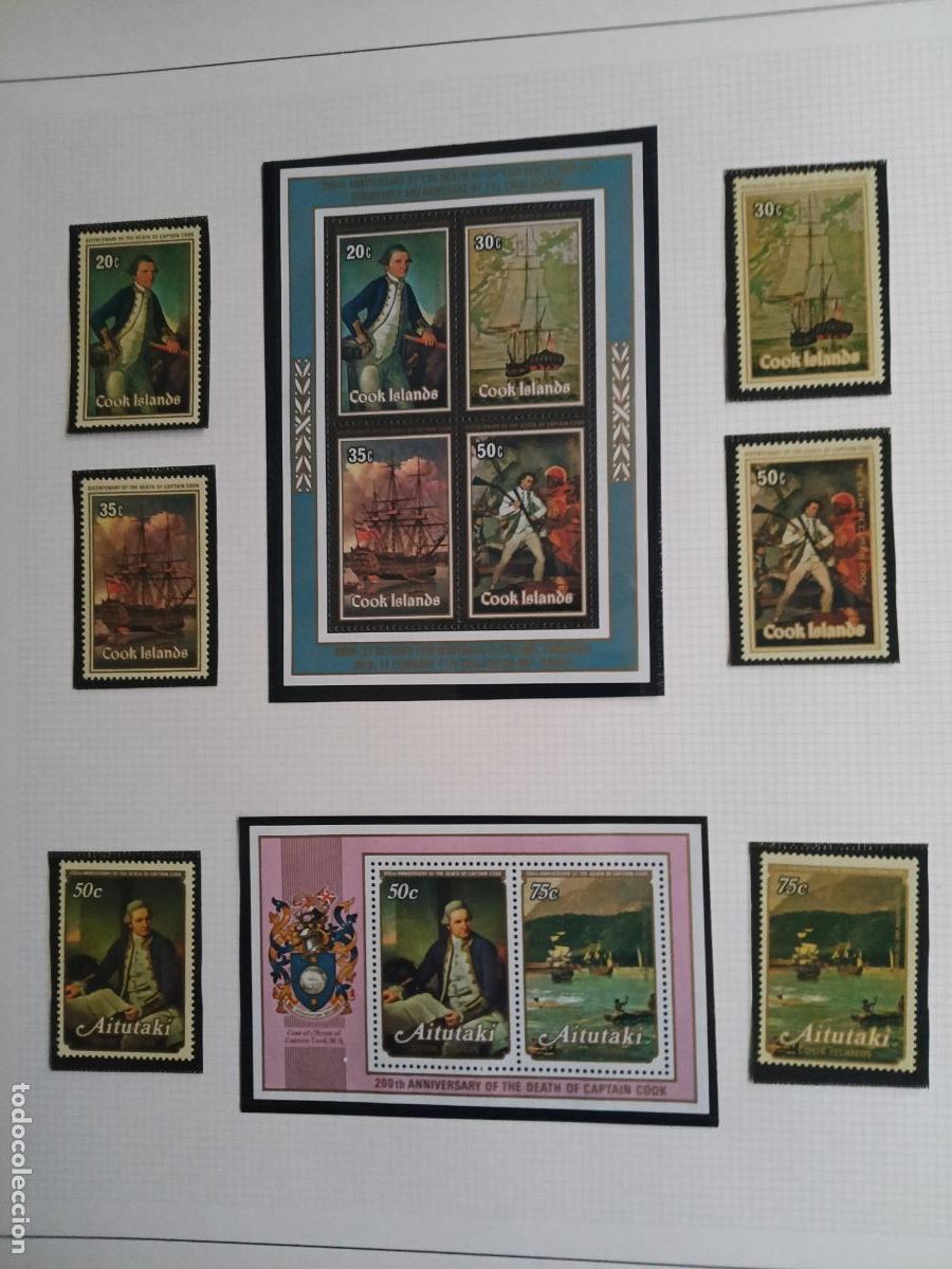 Sellos: Islas Cook, Aitutaki. 12 sellos nuevos montados en hoja