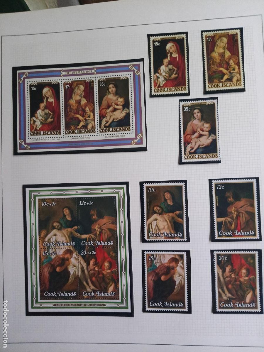 Sellos: Islas Cook, 14 sellos nuevos montados en hoja