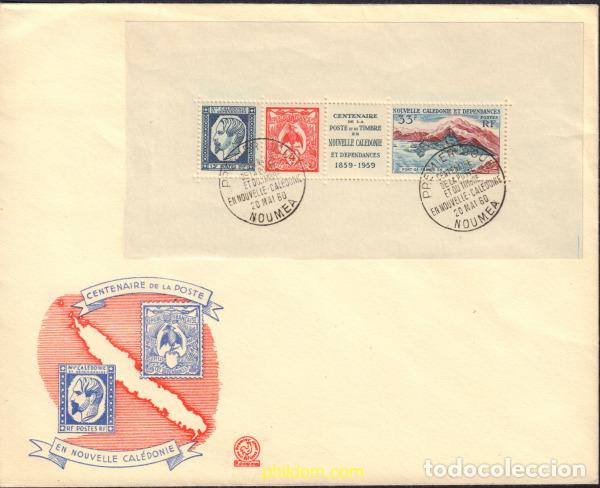 Sellos: 488341 MNH NUEVA CALEDONIA 1960 CENTENARIO DEL CORREO