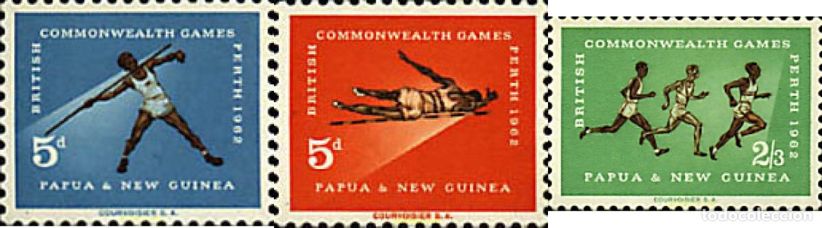 Sellos: 40075 MNH PAPUA NUEVA GUINEA 1962 7 JUEGOS DEPORTIVOS DE LA COMMONWEALTH