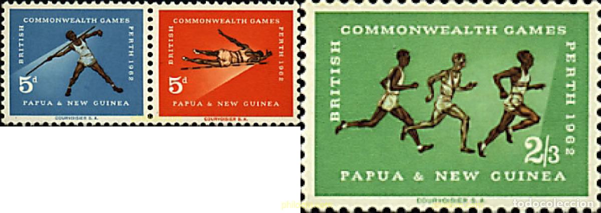 Sellos: 729993 MNH PAPUA NUEVA GUINEA 1962 7 JUEGOS DEPORTIVOS DE LA COMMONWEALTH