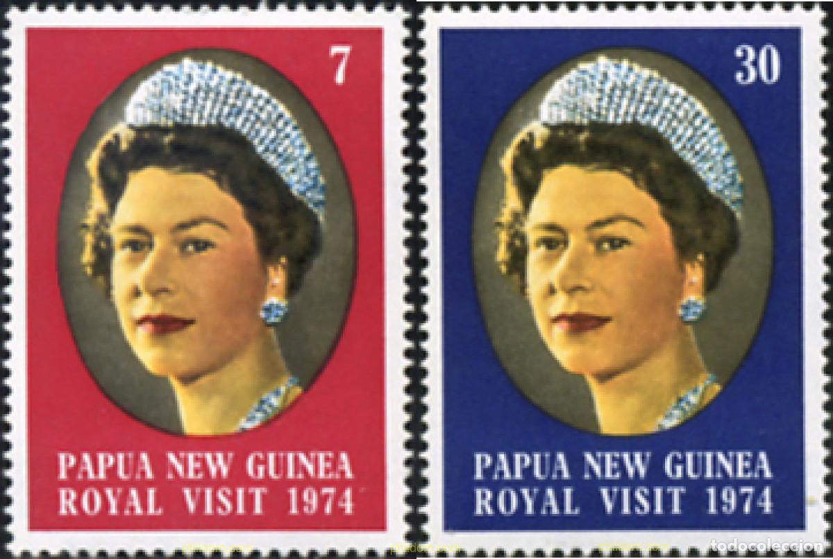 Sellos: 188380 MNH PAPUA NUEVA GUINEA 1974 VISITA REAL