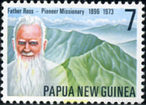 Sellos: 350192 MNH PAPUA NUEVA GUINEA 1976 PADRE ROSS - MISIONERO