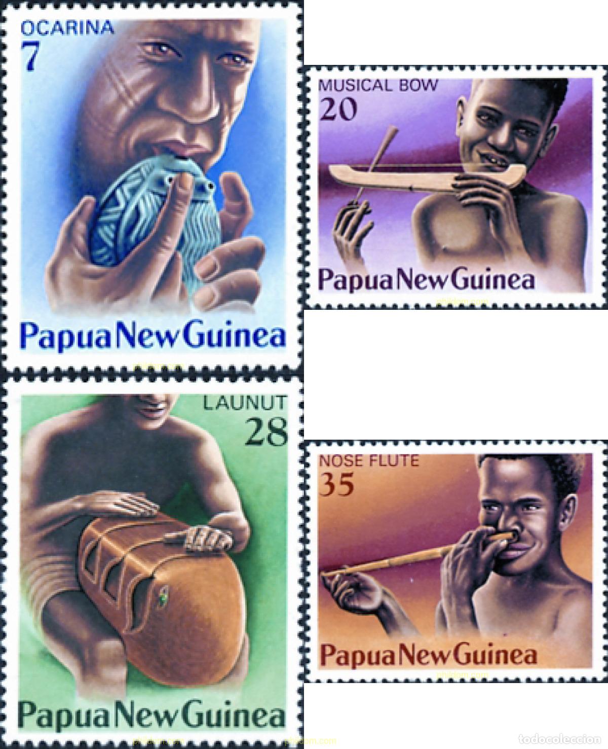 Sellos: 162268 MNH PAPUA NUEVA GUINEA 1979 INSTRUMENTOS MUSICALES