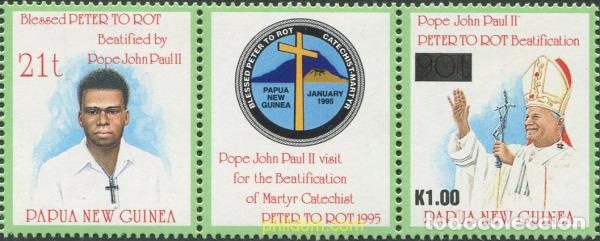 Sellos: 696050 MNH PAPUA NUEVA GUINEA 1995 BEATIFIACION DE PETER TO ROT