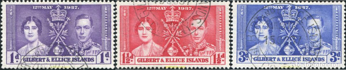 Sellos: 780127 USED GILBERT Y ELLICE 1937