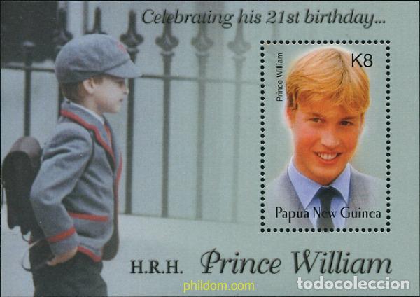 Sellos: 126841 MNH PAPUA NUEVA GUINEA 2003 21 ANIVERSARIO DEL NACIMIENTO DEL PRINCIPE GUILLERMO