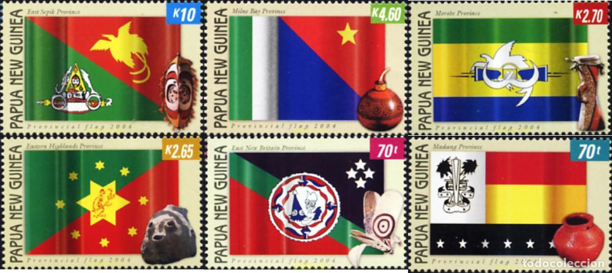 Sellos: 198200 MNH PAPUA NUEVA GUINEA 2004 BANDERAS