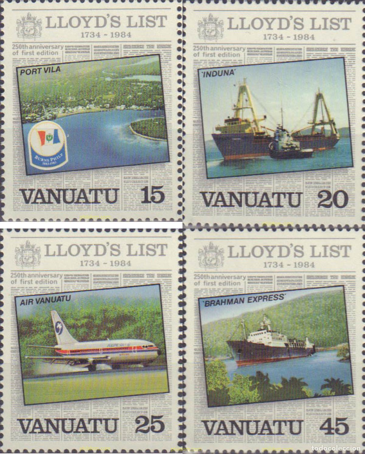 Sellos: 579016 MNH VANUATU 1984 25 ANIVERSARIO DE LLOYDS