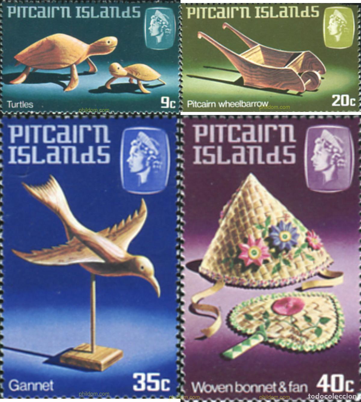 Sellos: 45241 MNH PITCAIRN Islas 1980 ARTESANIA