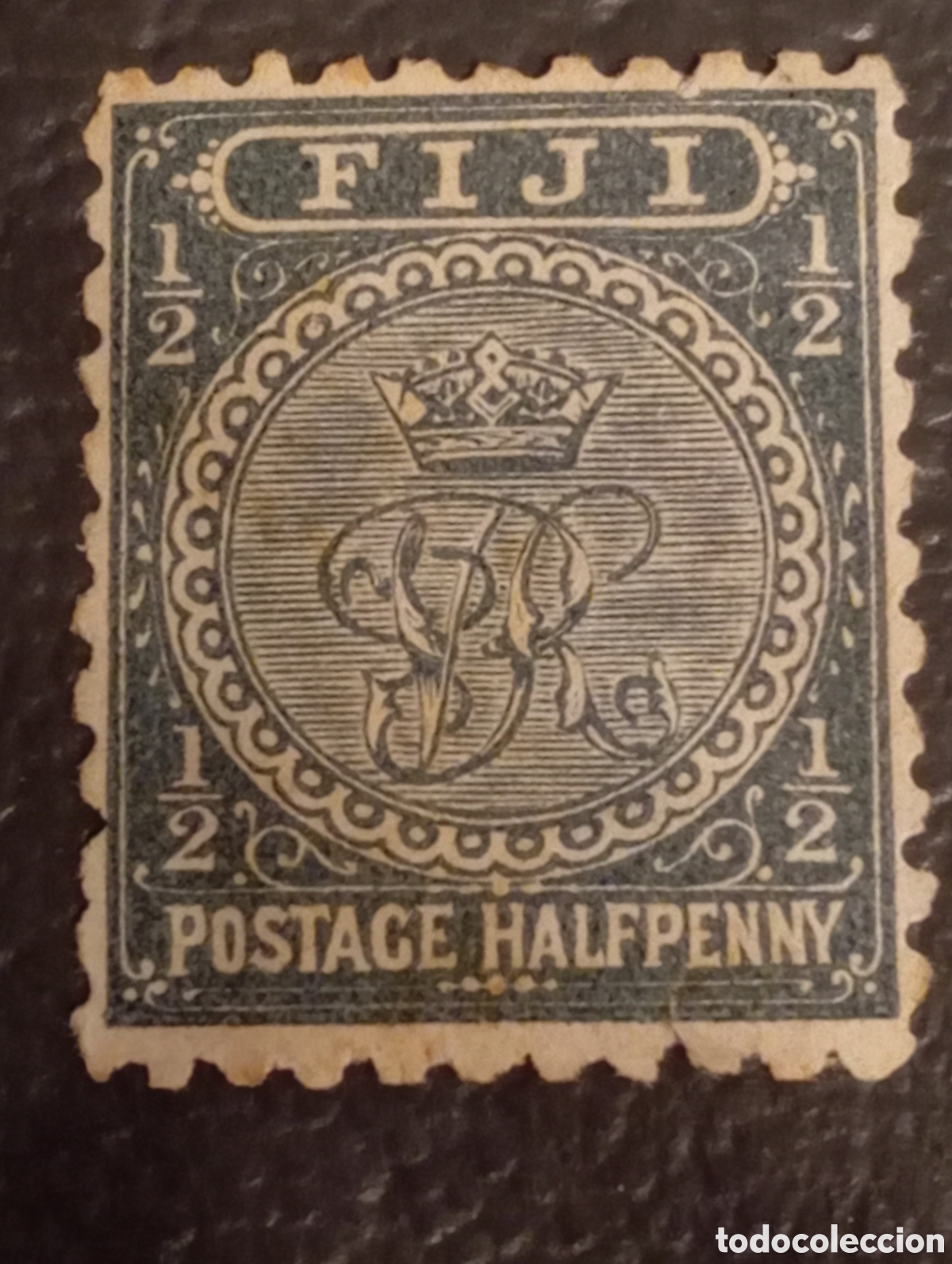 Sellos: Fiyi 1891 - Sello 1/2d - Scott #53 - Monograma VR Opci&oacute;n 2: