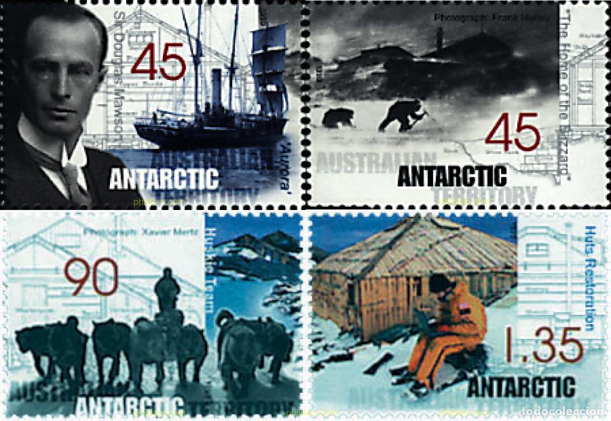 Sellos: 50880 MNH ANTARTIDA AUSTRALIANA 1999 CABA&Ntilde;AS CONSTRUIDAS POR EL EQUIPO DE SIR DOUGLAS MAWSON EN 19